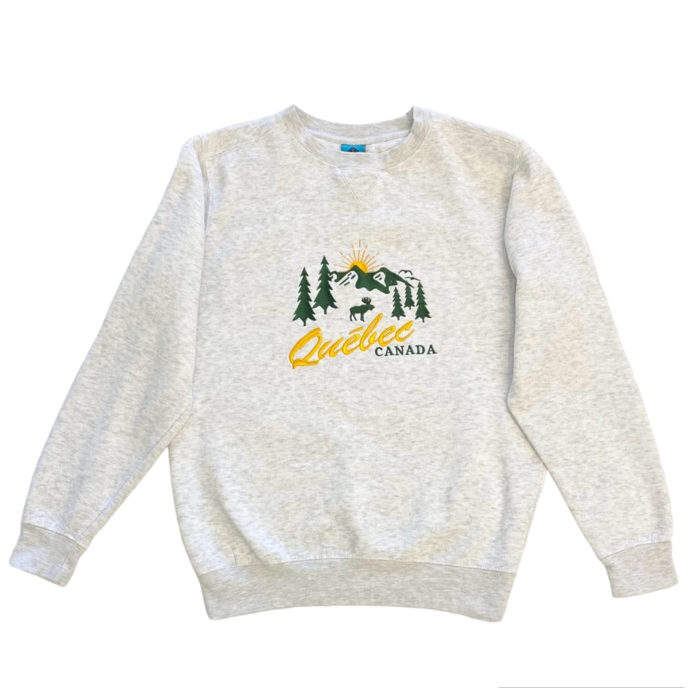 Quebec Embroidered Crewneck Sweatshirt
